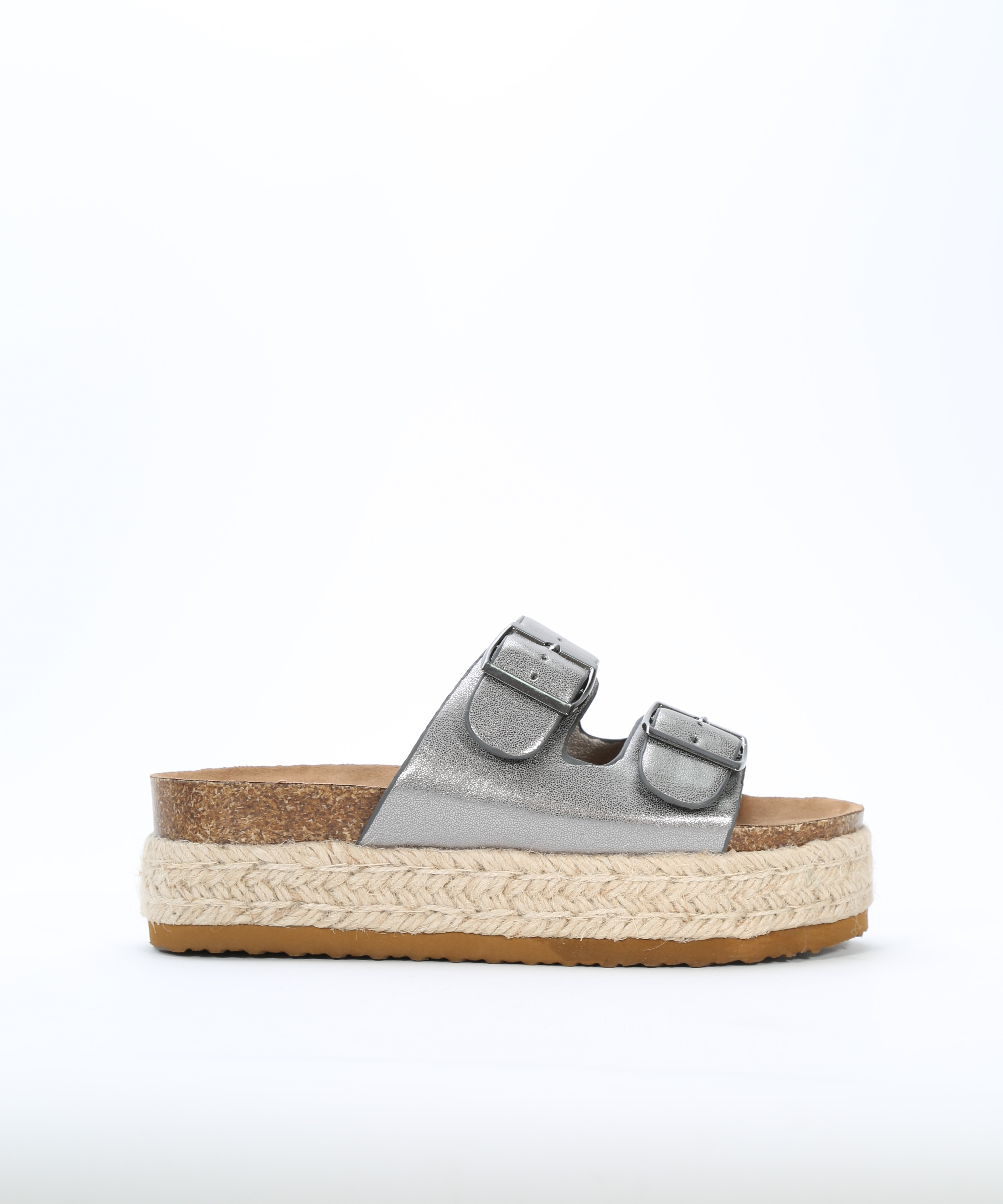 Sandalias plataforma doble hebilla
